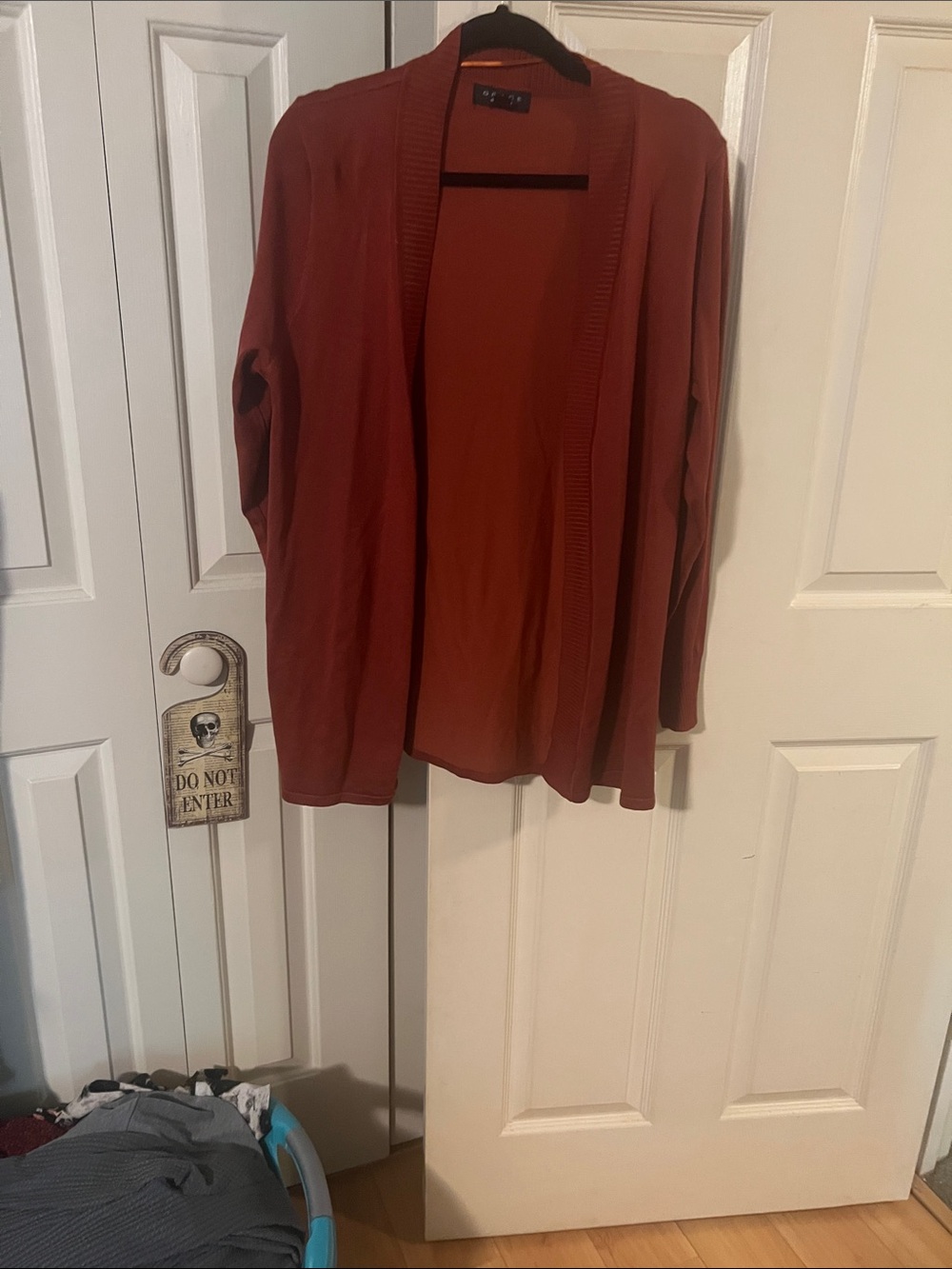 Grace Open-Front Cardigan Sweater - Rust